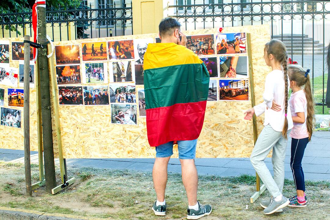 Baltarusių protesto palaikymo akcijos Vilniuje