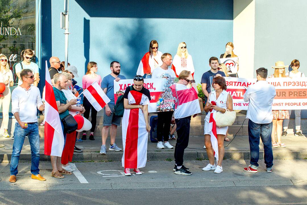 Baltarusių protesto palaikymo akcijos Vilniuje