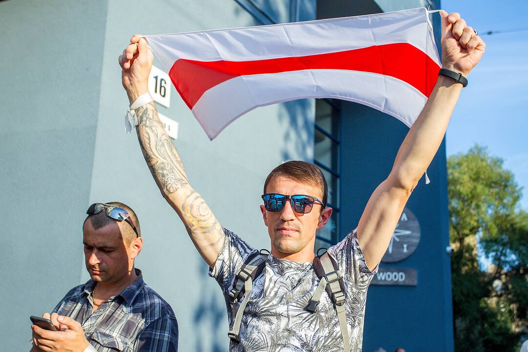 Baltarusių protesto palaikymo akcijos Vilniuje