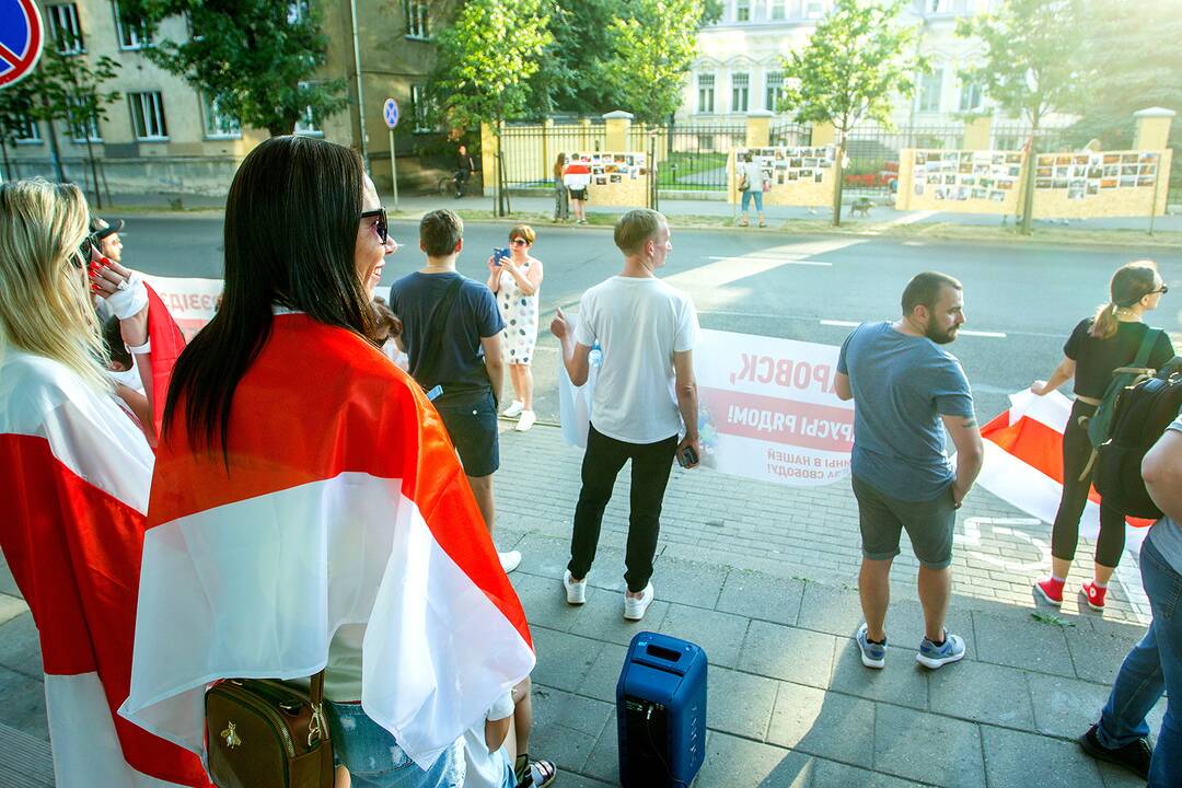 Baltarusių protesto palaikymo akcijos Vilniuje