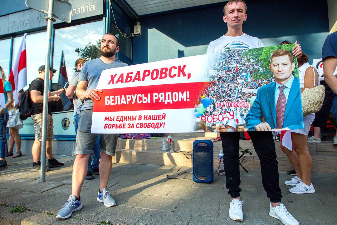 Baltarusių protesto palaikymo akcijos Vilniuje