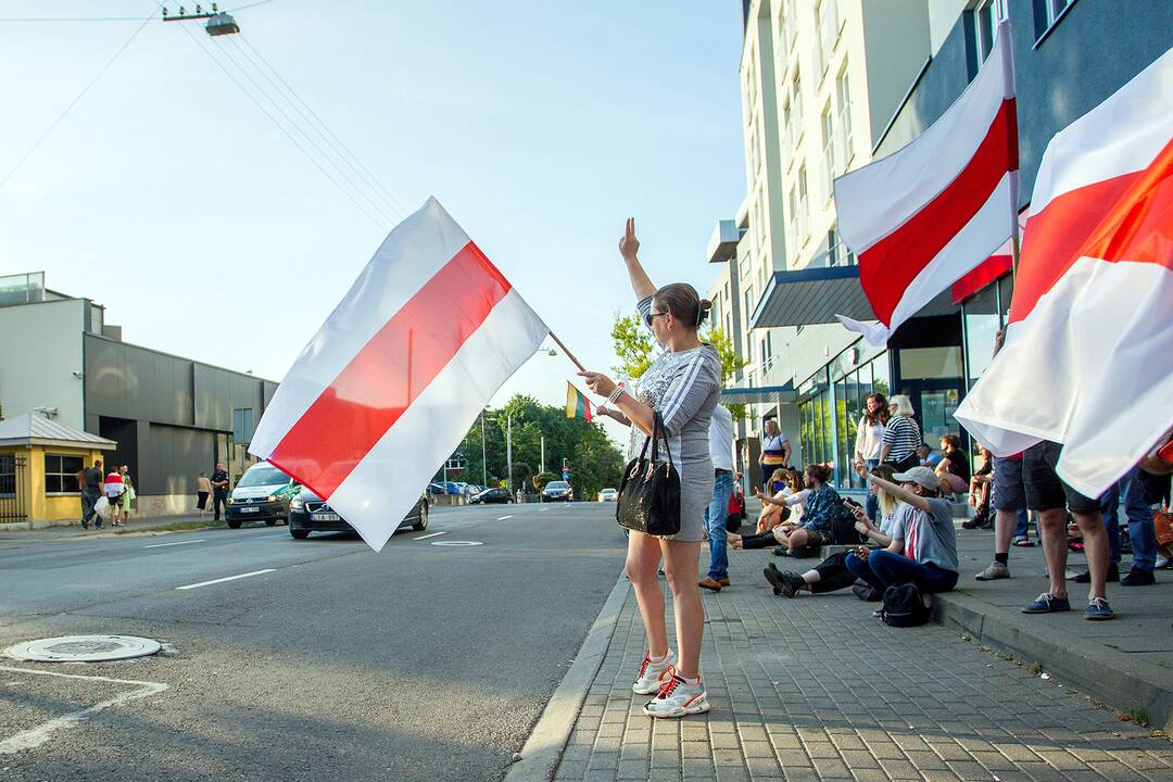 Baltarusių protesto palaikymo akcijos Vilniuje