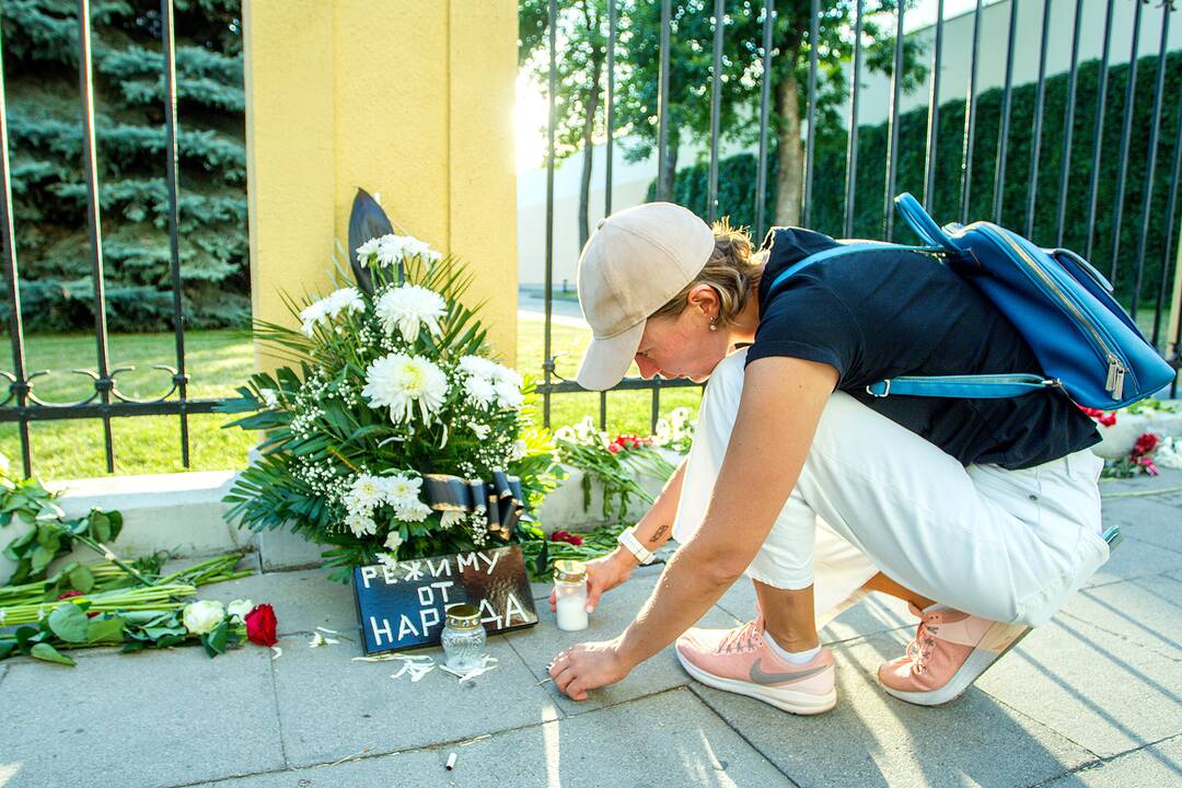 Baltarusių protesto palaikymo akcijos Vilniuje