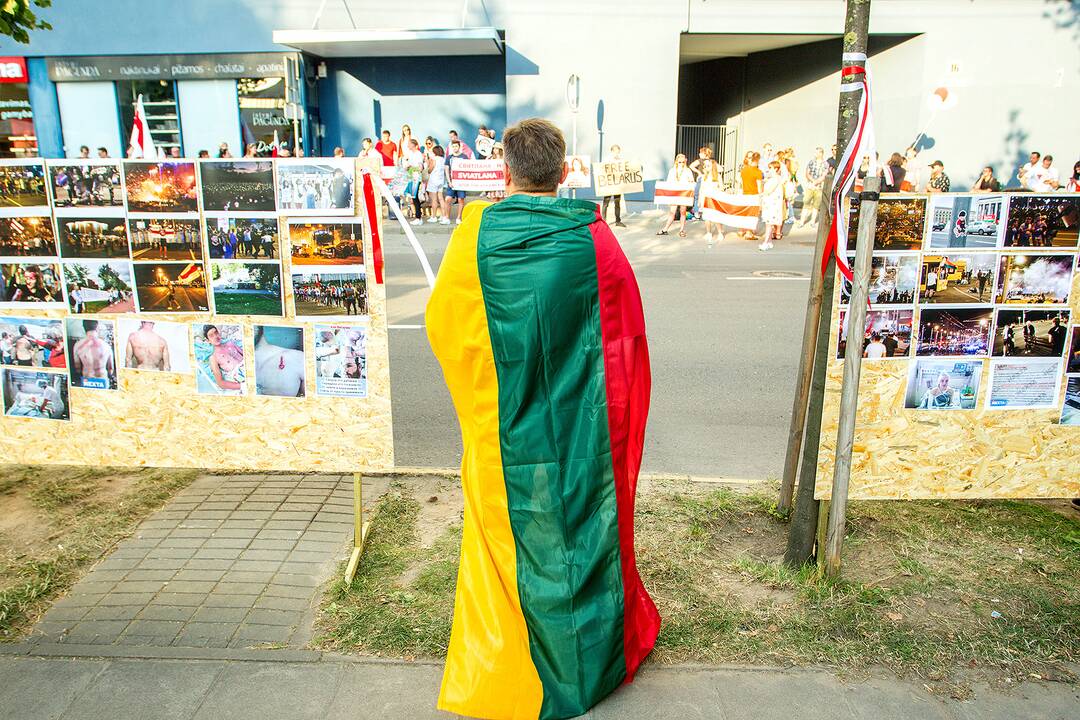 Baltarusių protesto palaikymo akcijos Vilniuje