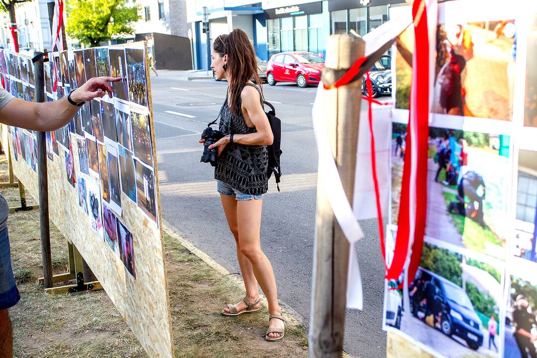 Baltarusių protesto palaikymo akcijos Vilniuje