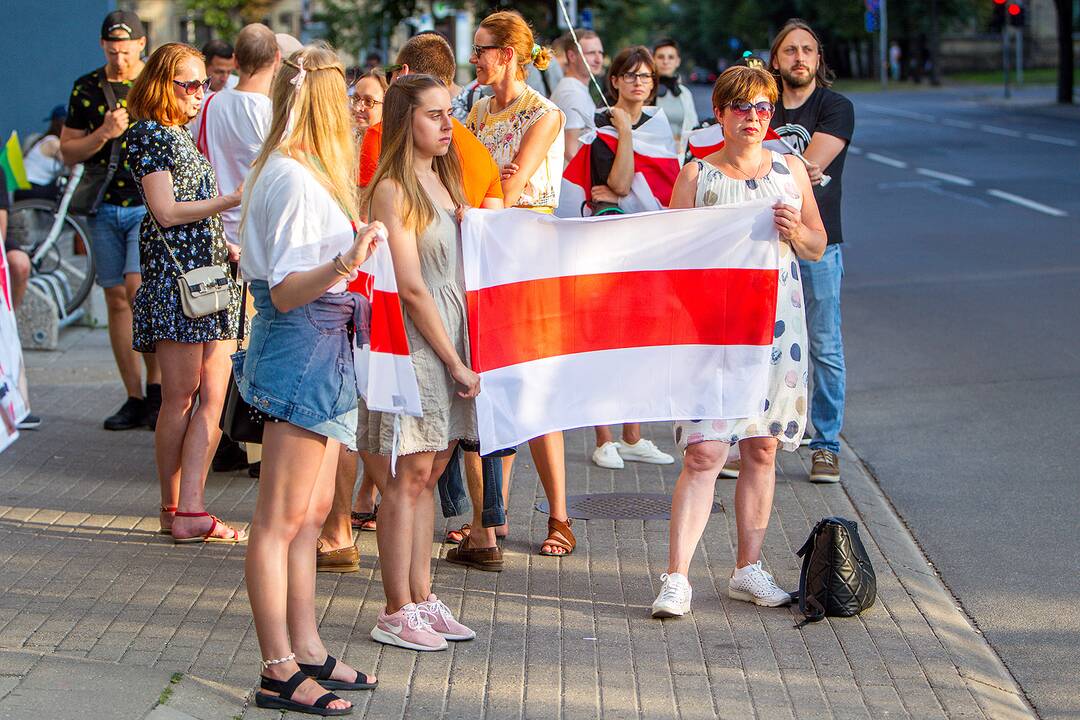 Baltarusių protesto palaikymo akcijos Vilniuje