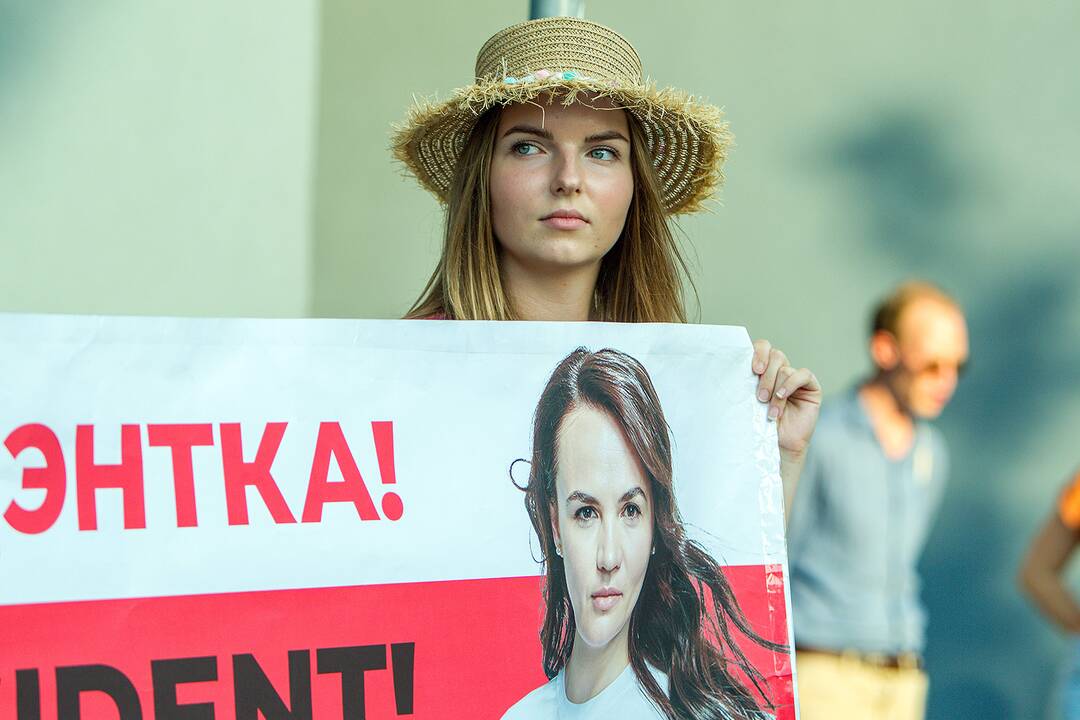 Baltarusių protesto palaikymo akcijos Vilniuje