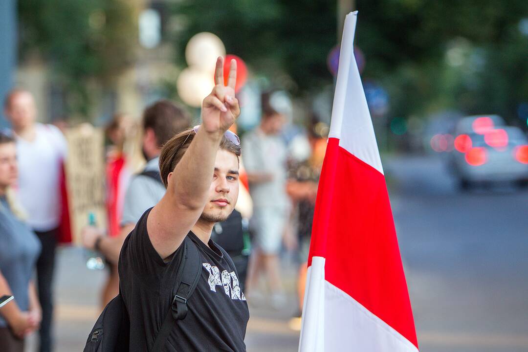 Baltarusių protesto palaikymo akcijos Vilniuje