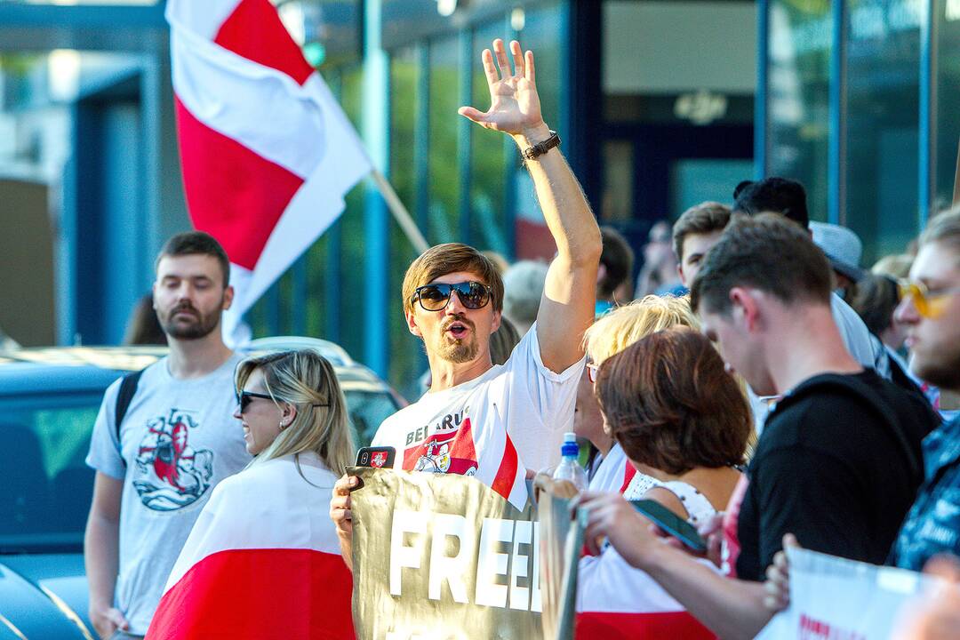 Baltarusių protesto palaikymo akcijos Vilniuje