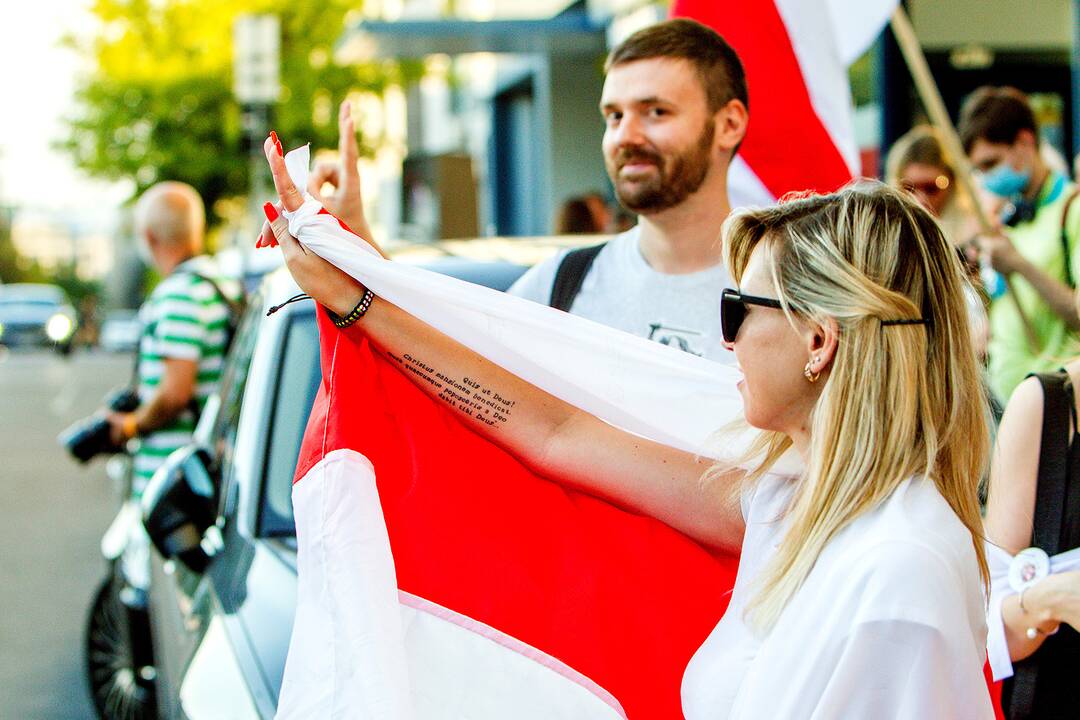 Baltarusių protesto palaikymo akcijos Vilniuje