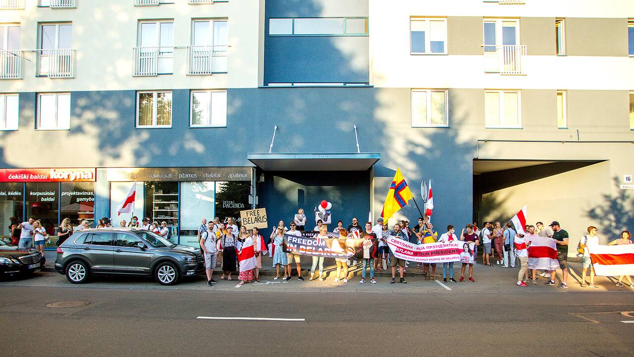 Baltarusių protesto palaikymo akcijos Vilniuje