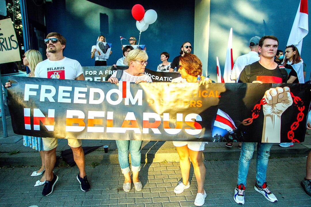 Baltarusių protesto palaikymo akcijos Vilniuje