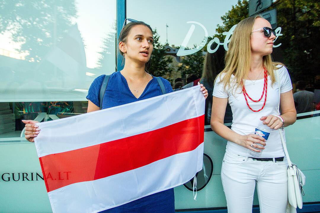 Baltarusių protesto palaikymo akcijos Vilniuje