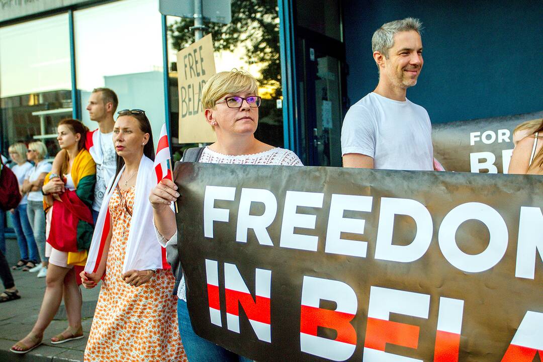 Baltarusių protesto palaikymo akcijos Vilniuje