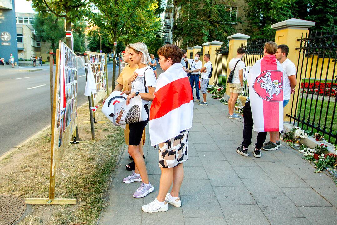 Baltarusių protesto palaikymo akcijos Vilniuje