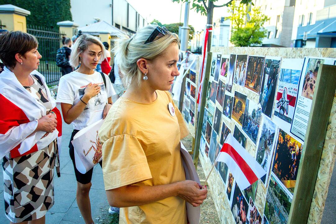 Baltarusių protesto palaikymo akcijos Vilniuje