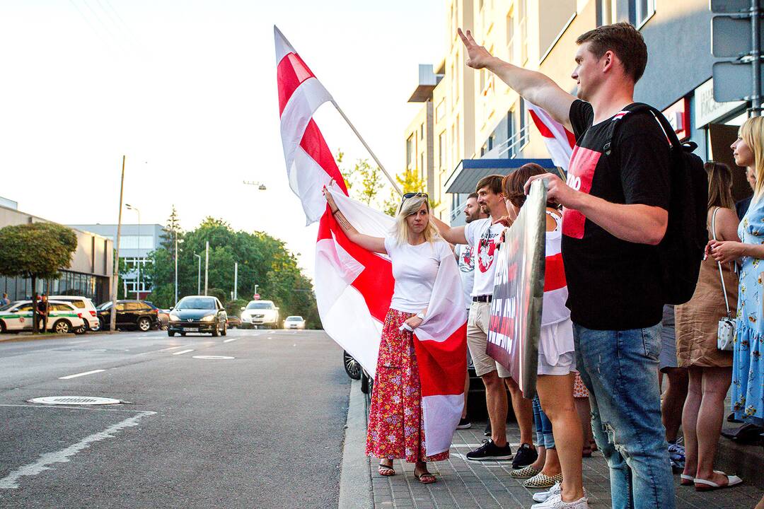 Baltarusių protesto palaikymo akcijos Vilniuje