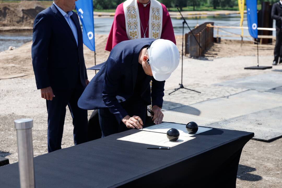 Įkasta Kėdainių tilto kapsulė
