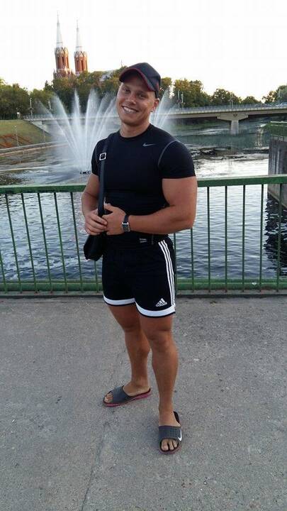 Arnoldas Schwarzeneggeris (kairėje) ir Tomas Kairys