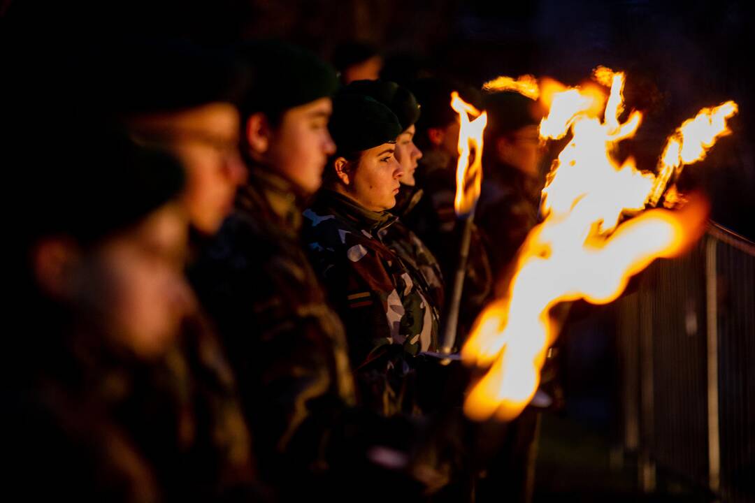 Atminimo laužų uždegimo ceremonija Vilniuje