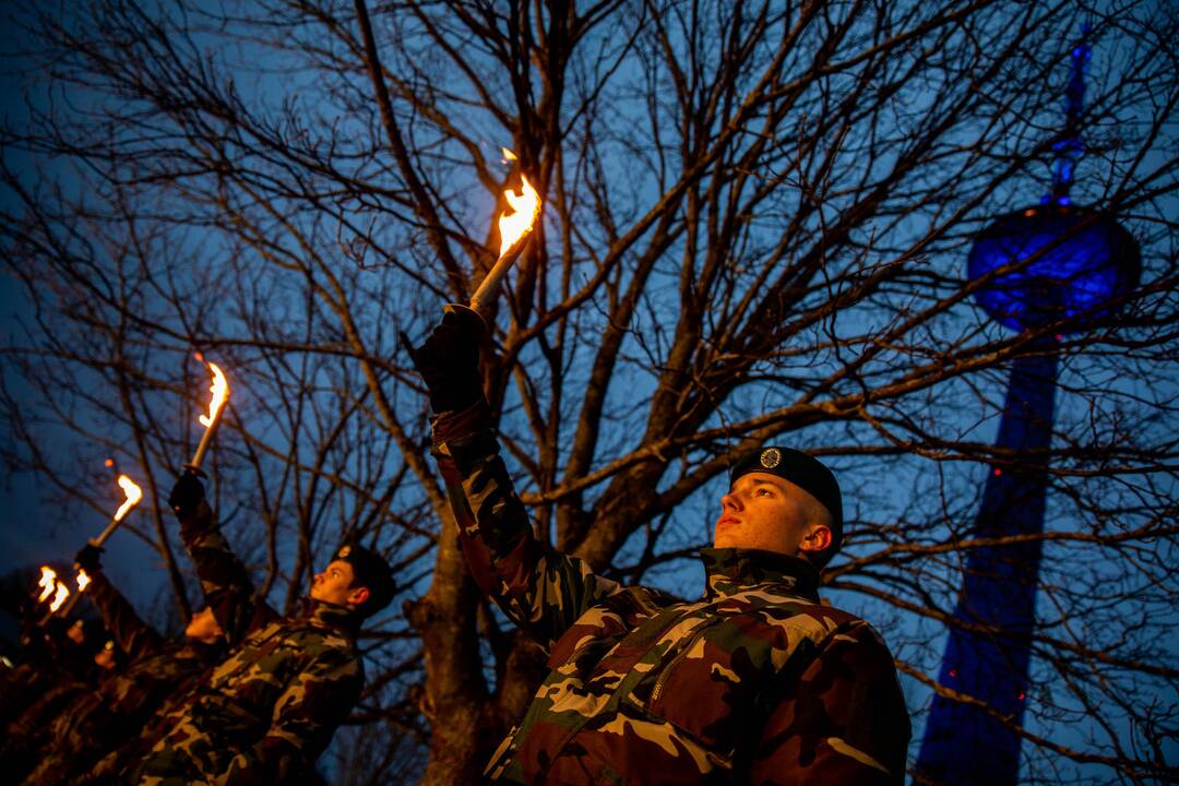 Atminimo laužų uždegimo ceremonija Vilniuje