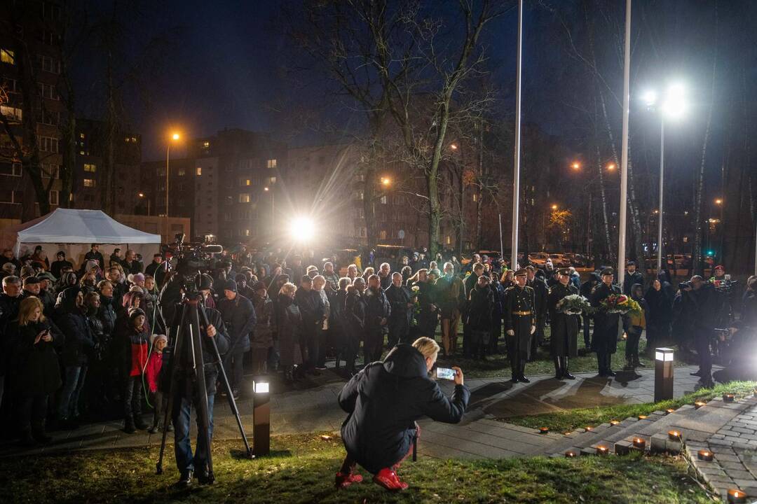 Atminimo laužų uždegimo ceremonija Vilniuje