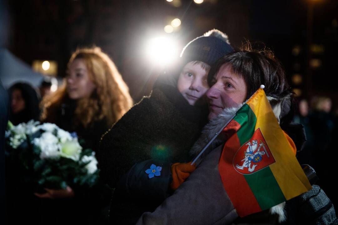 Atminimo laužų uždegimo ceremonija Vilniuje