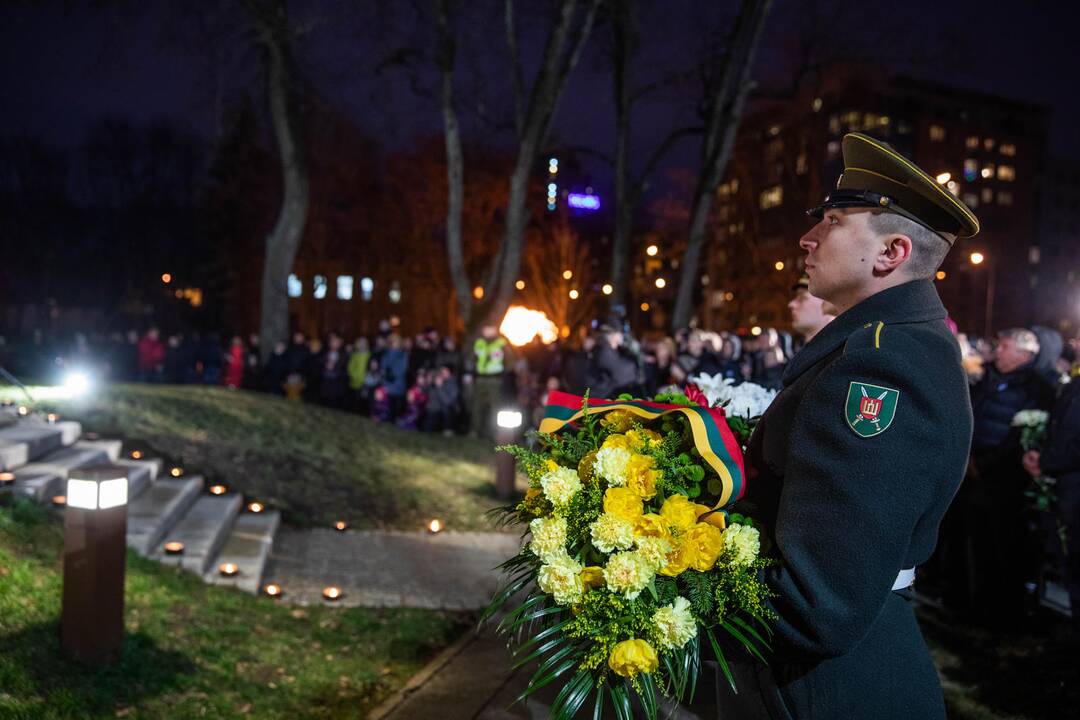 Atminimo laužų uždegimo ceremonija Vilniuje