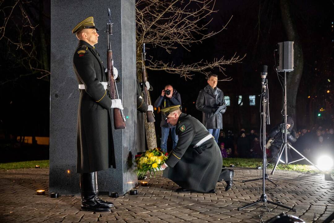 Atminimo laužų uždegimo ceremonija Vilniuje