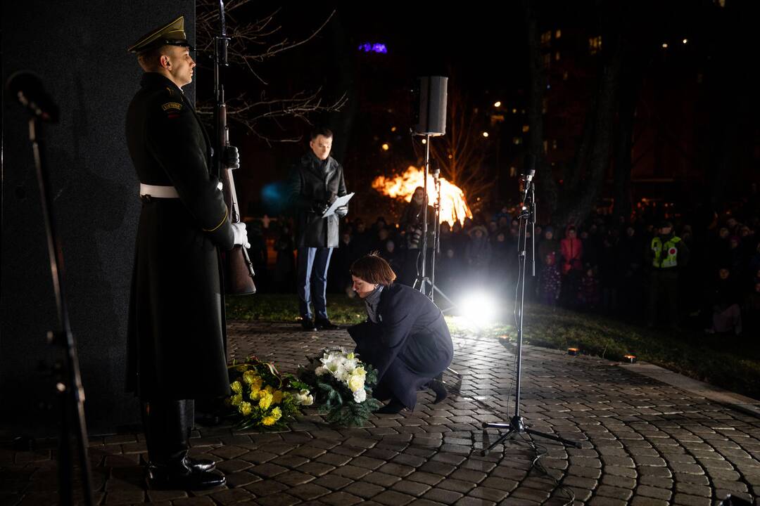 Atminimo laužų uždegimo ceremonija Vilniuje