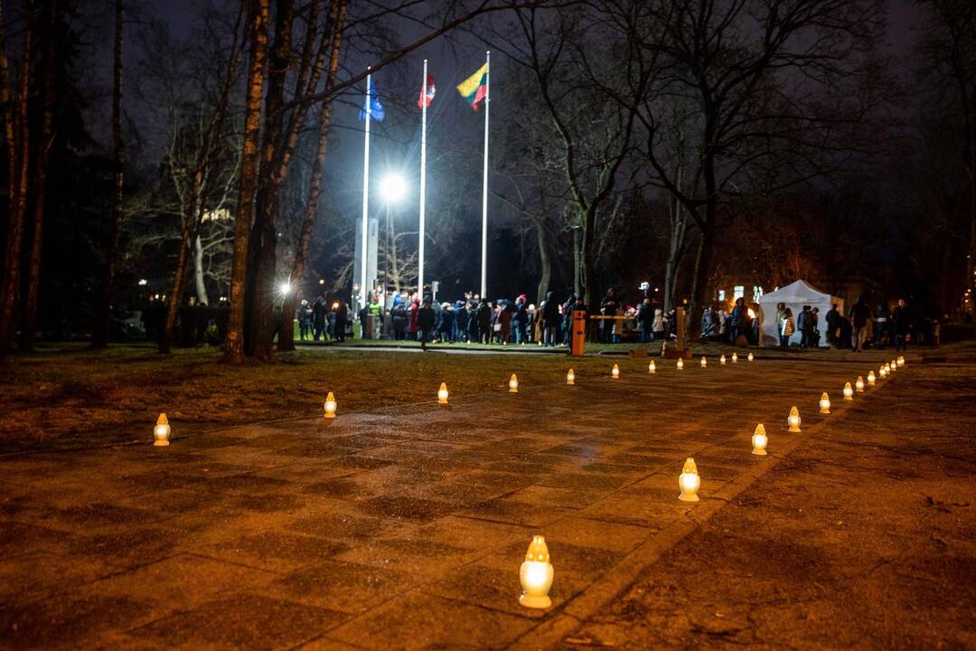 Atminimo laužų uždegimo ceremonija Vilniuje