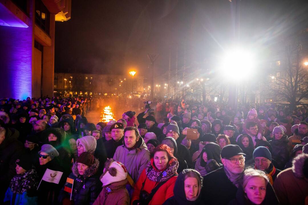 Atminimo laužų uždegimo ceremonija Vilniuje