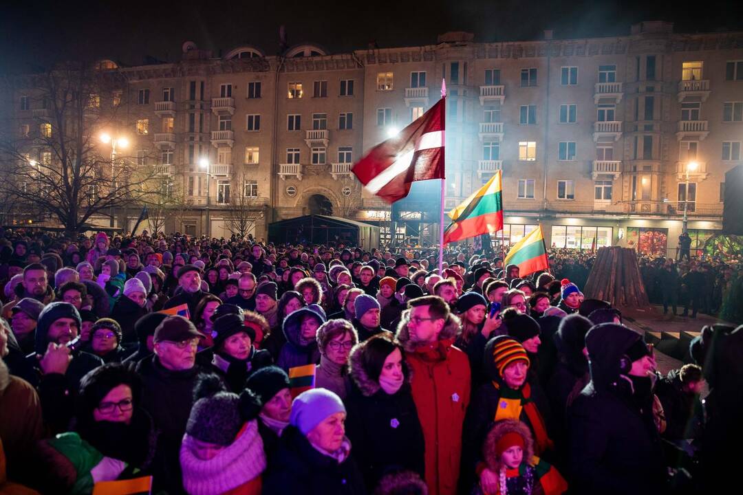 Atminimo laužų uždegimo ceremonija Vilniuje