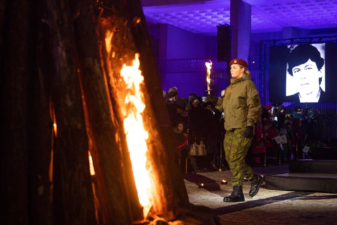 Atminimo laužų uždegimo ceremonija Vilniuje
