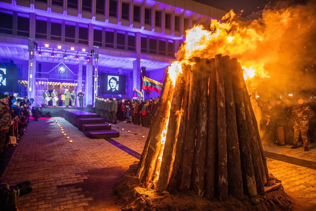 Atminimo laužų uždegimo ceremonija Vilniuje