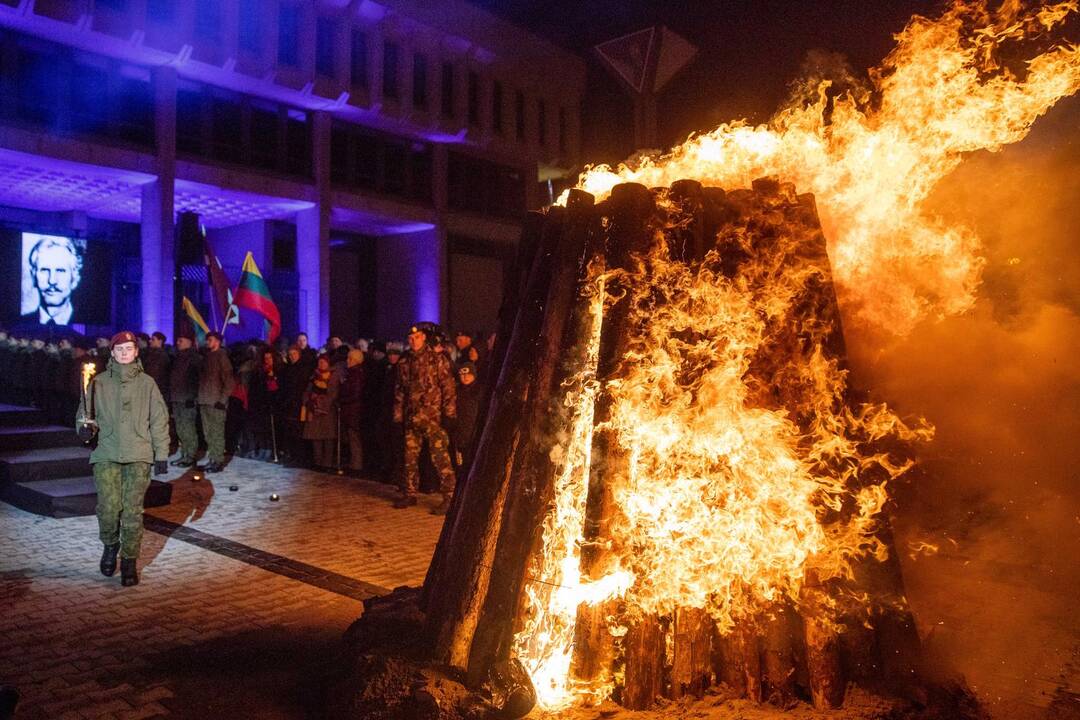Atminimo laužų uždegimo ceremonija Vilniuje
