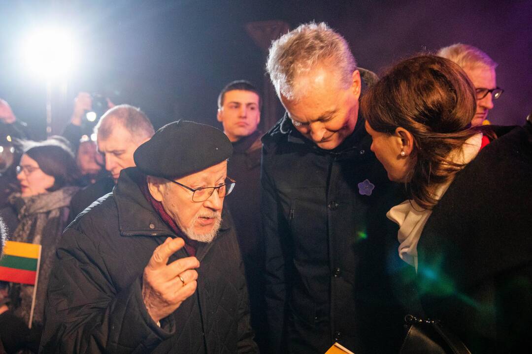 Atminimo laužų uždegimo ceremonija Vilniuje