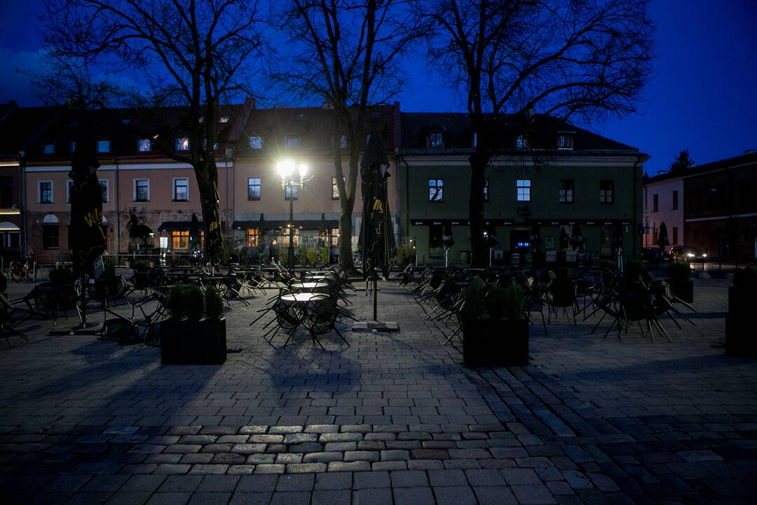 Šeštadienio vakaras Kauno centre