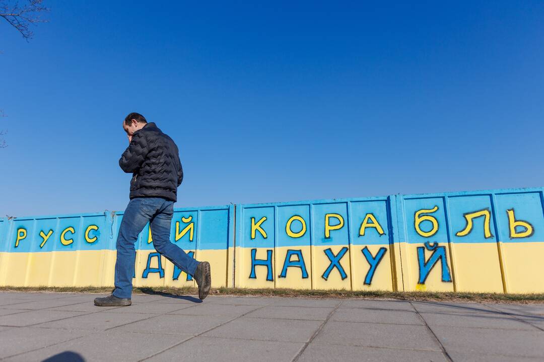 Kaune – palaikymo Ukrainai ženklai