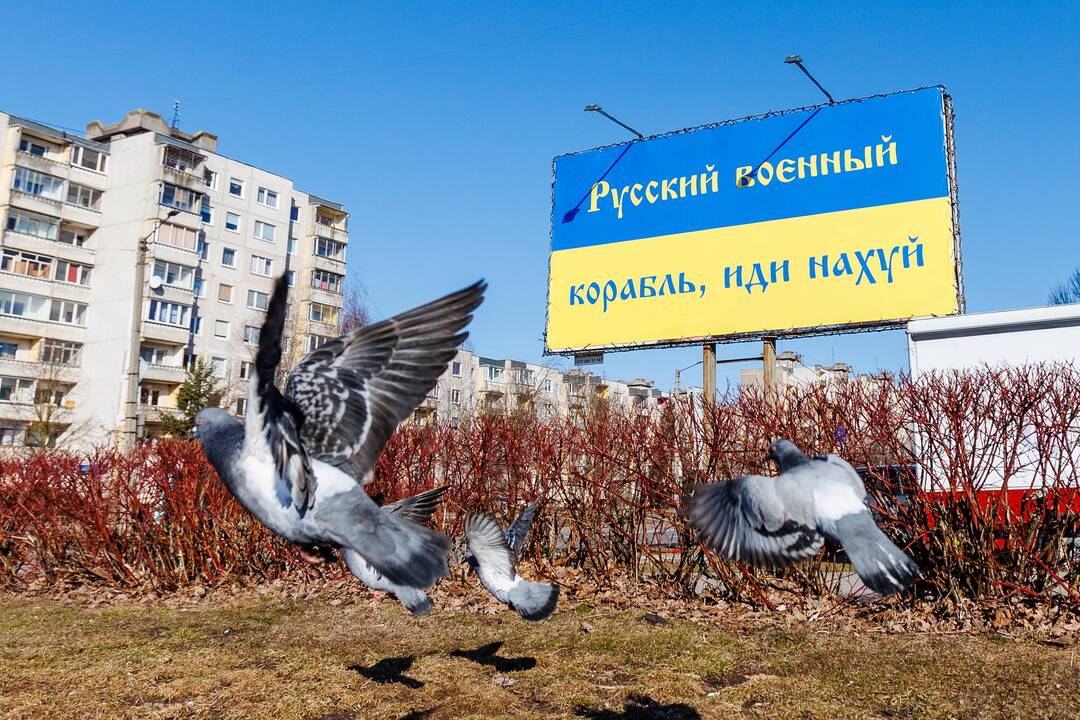 Kaune – palaikymo Ukrainai ženklai