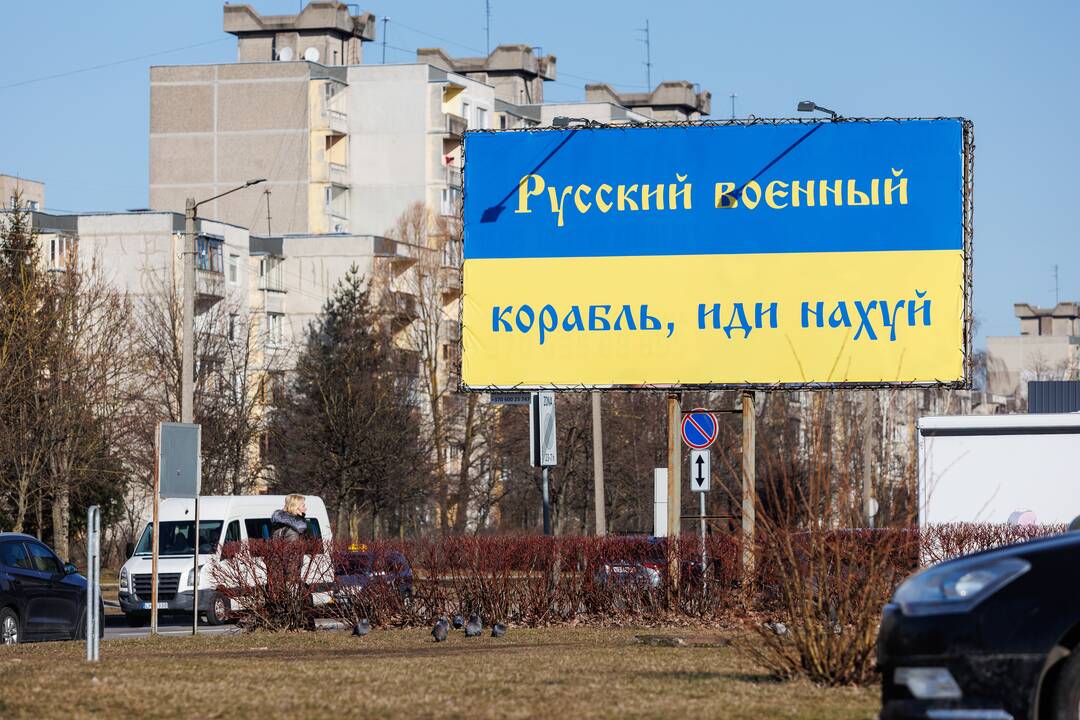 Kaune – palaikymo Ukrainai ženklai