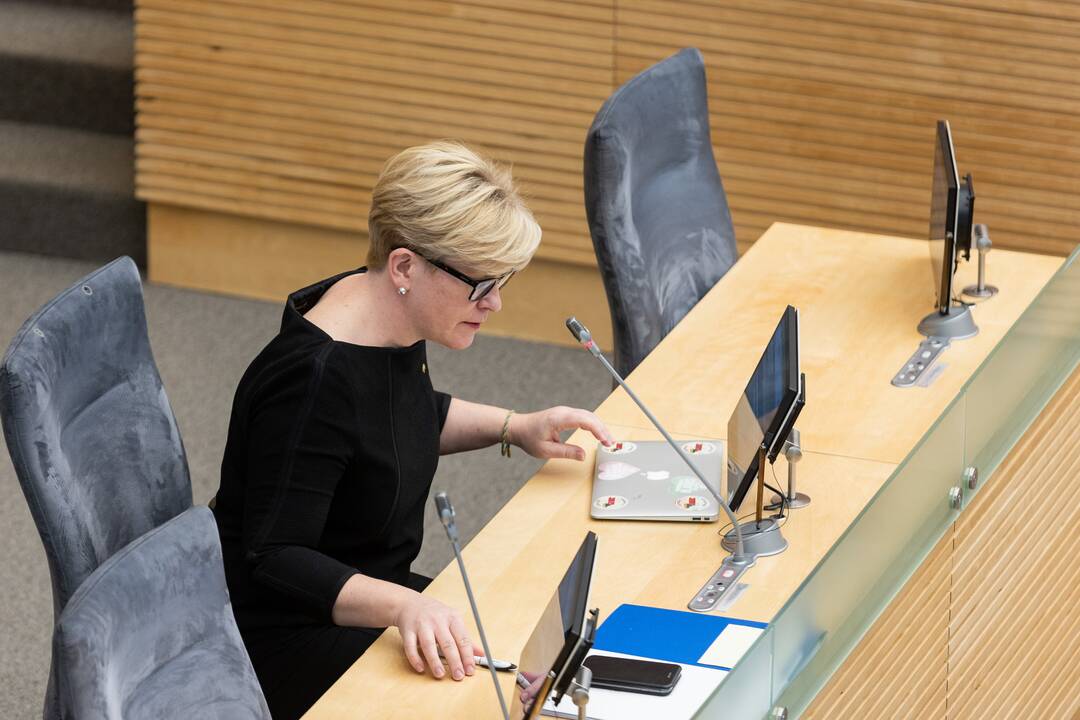 Seime premjerė pristatė praėjusių metų Vyriausybės veiklos ataskaitą
