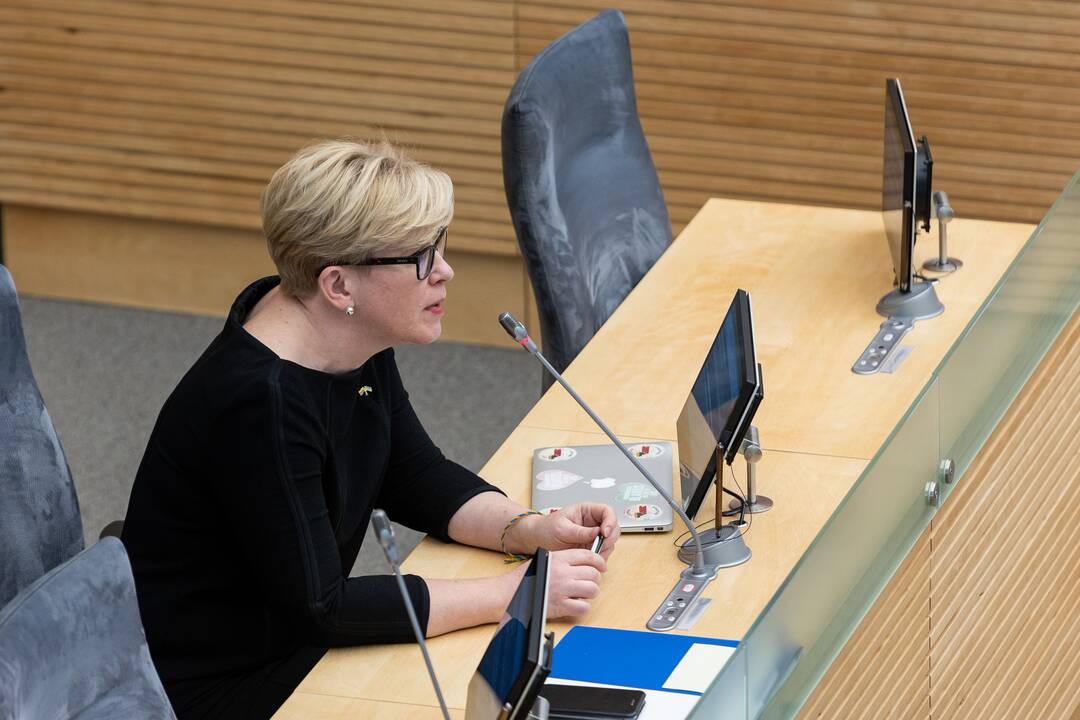 Seime premjerė pristatė praėjusių metų Vyriausybės veiklos ataskaitą