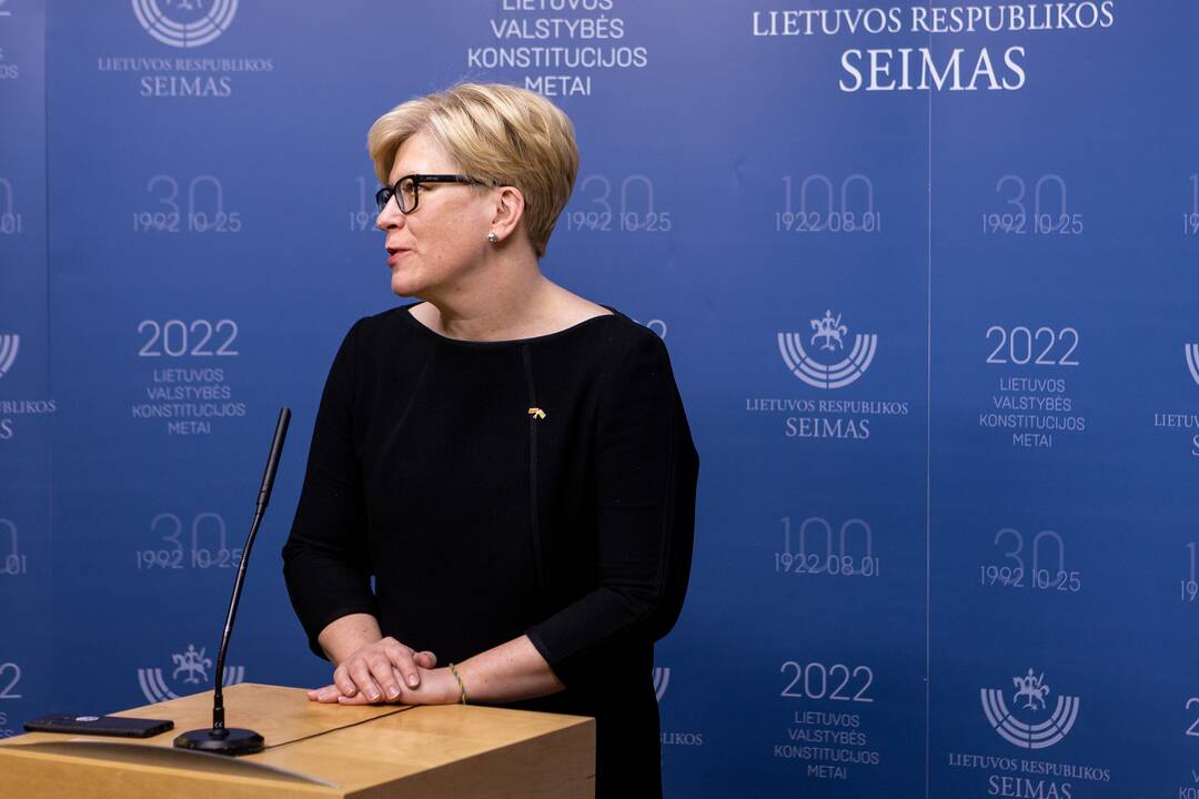 Seime premjerė pristatė praėjusių metų Vyriausybės veiklos ataskaitą