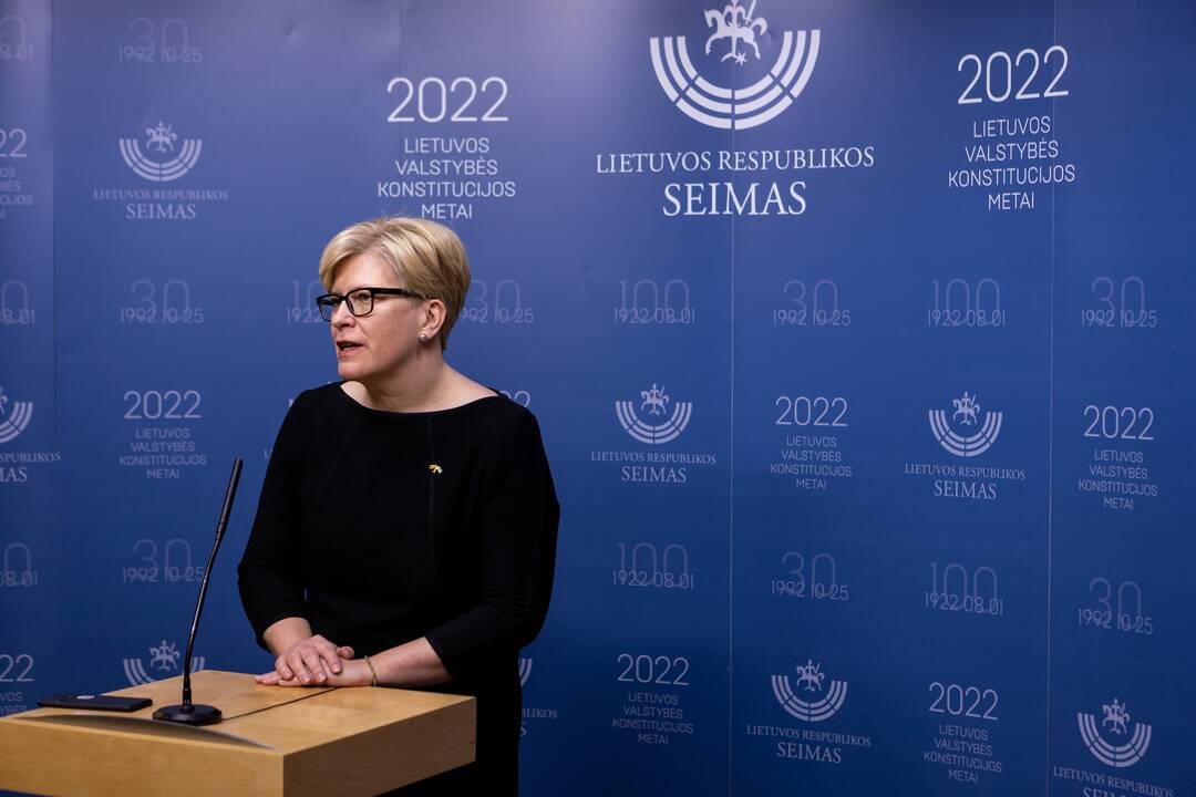Seime premjerė pristatė praėjusių metų Vyriausybės veiklos ataskaitą
