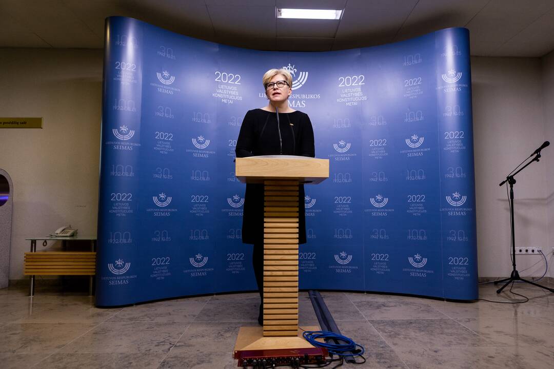 Seime premjerė pristatė praėjusių metų Vyriausybės veiklos ataskaitą