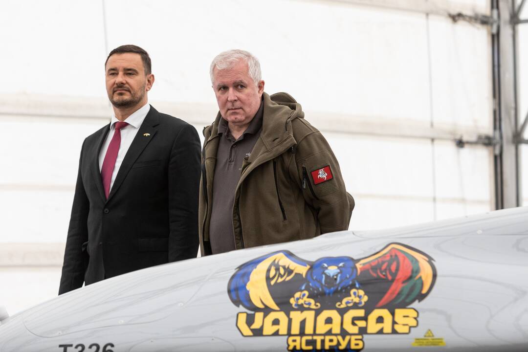Visuomenei pristatomas Ukrainai skirtas „Bayraktaras“