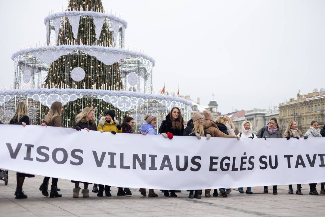 Akcija „Visos Vilniaus Eglės palaiko kalėdinę Vilniaus eglę“