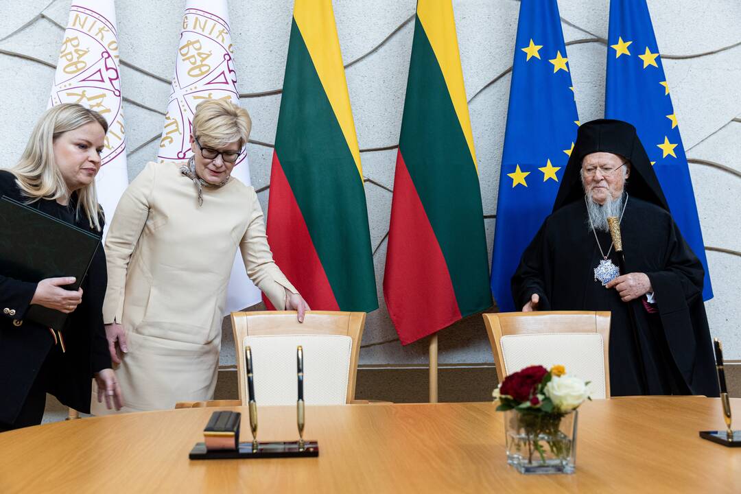 I. Šimonytė susitiko su Konstantinopolio patriarchu Baltramiejumi I