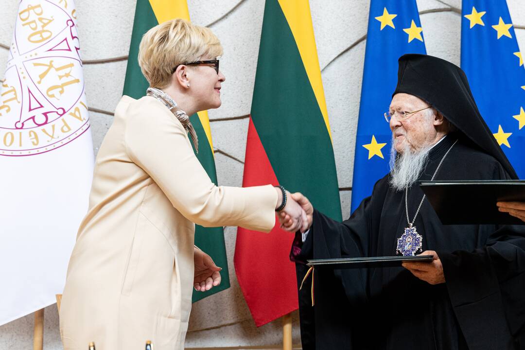 I. Šimonytė susitiko su Konstantinopolio patriarchu Baltramiejumi I
